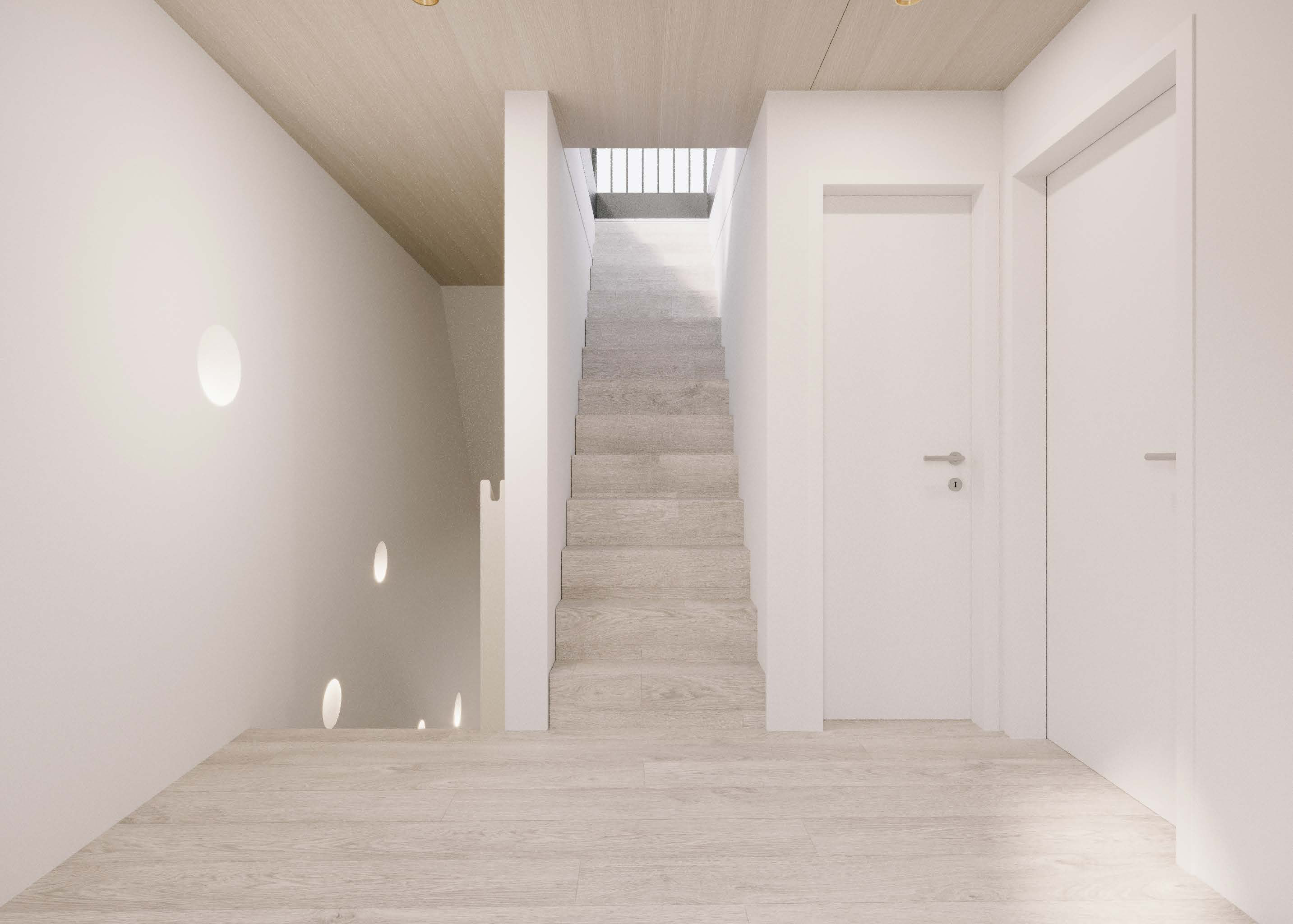 Attika Loft · Aufstieg zur Dachterrasse